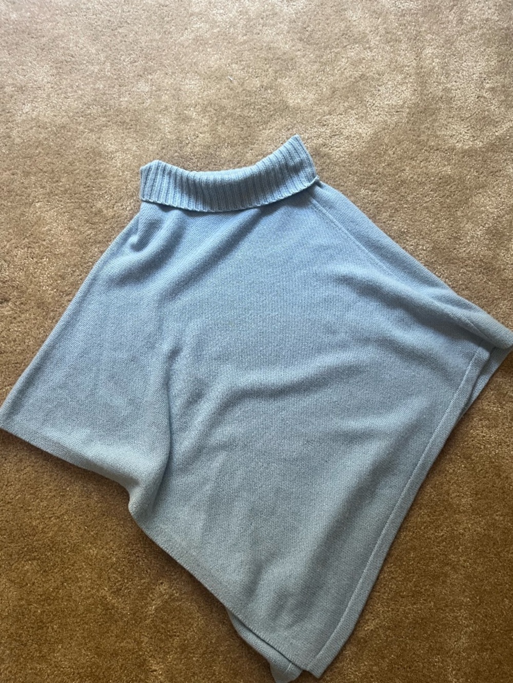 Perch Cashmere Poncho Light Blue